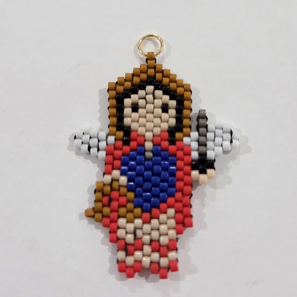 Jewelry - Handcrafted Beaded Angel Pendant